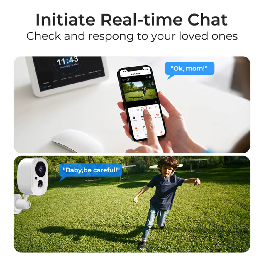 PGST Tuya Smart WLAN IP-Überwachungskamera in Weiß mit Nachtsicht, 2-Wege-Audio und Bewegungserkennung, kompatibel mit Smart Life und Alexa - Bild 4