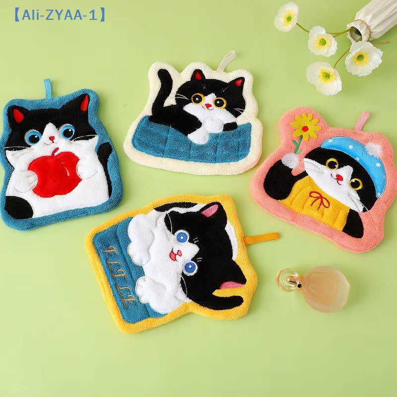 Saugfähiges JETTING Handtuch aus Korallen-Samt mit Katzen-Motiv, Mehrfarbiges Reinigungstuch für Küche und Badezimmer - Bild 2