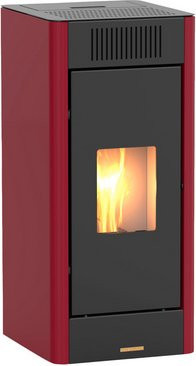 BLAZE Pelletofen Ilia in Bordeaux Rot mit 8 kW Leistung und WiFi-Funktion, B/T/H: 110,0 x 56,0 x 49,0 cm - Bild 1