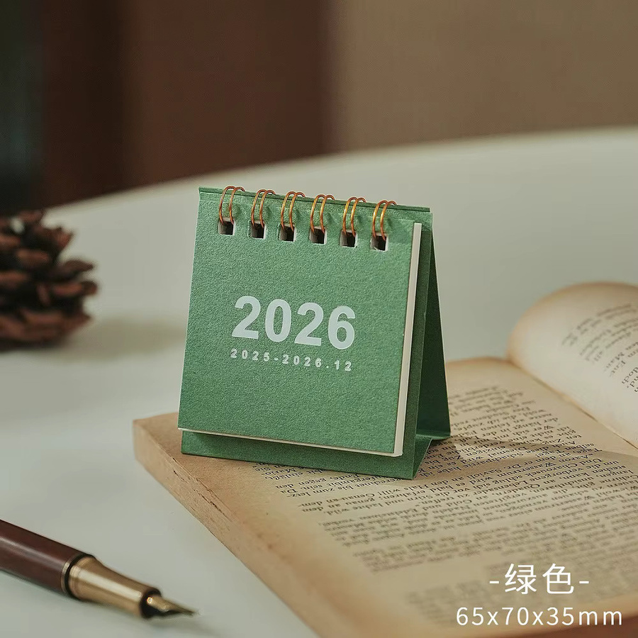 2026 Mini-Tischkalender mit Spiralbindung als kreativer Monatsplaner für deinen Schreibtisch - Bild 4