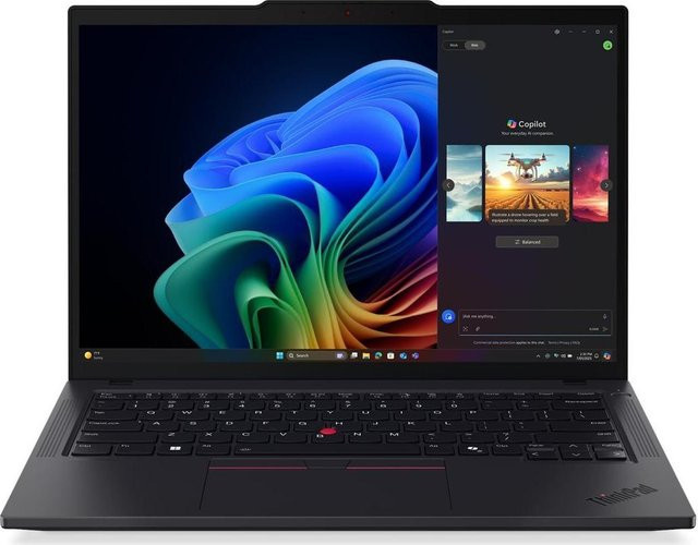 Lenovo ThinkPad T14 Gen 6 Laptop Schwarz mit AMD Ryzen AI 5 PRO 340, 14 Zoll WUXGA, 32GB RAM, 512GB SSD, Windows, QWERTZ Tastatur - Bild 1