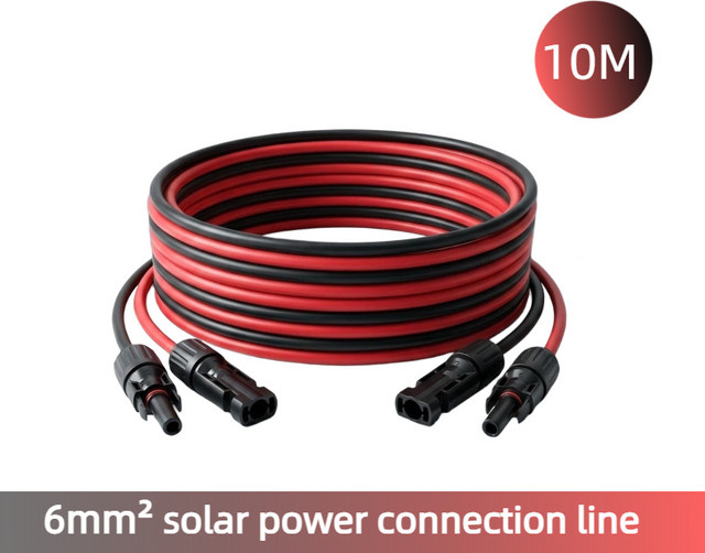 JINGYANGPV Solar-Verlängerungskabel 10m in Rot, wasserdichtes Photovoltaik-Kabel für Solarpanel-Installationen - Bild 1