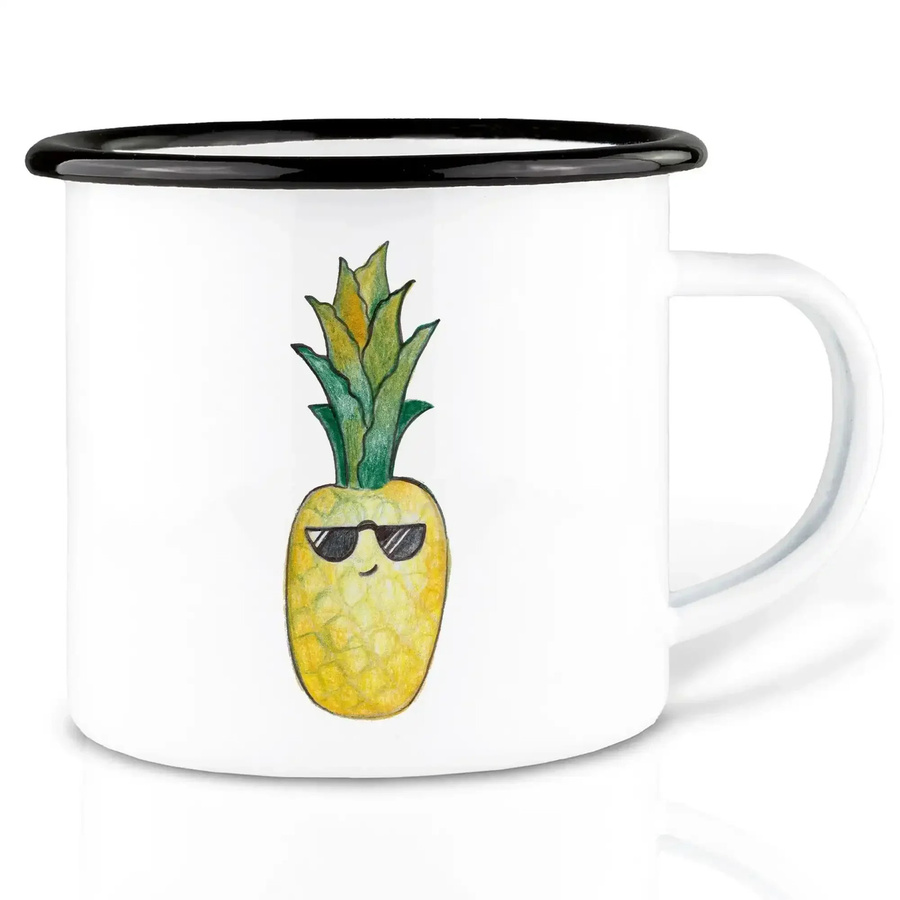 Ligarti Emaillebecher Ananas 300 ml - Bild 1