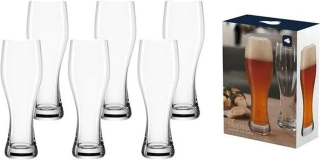 Leonardo Taverna Weizenbierglas Set, transparent, 6er Pack, 330 ml - Bild 1
