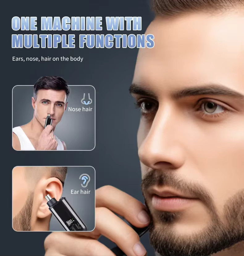 XMSJ Nasen- und Ohrhaartrimmer sowie T9 Haar Clipper Set für Herren - Bild 3