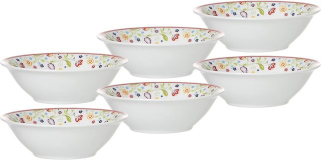 Ritzenhoff & Breker Salatschüsseln Shanti Floral Weiß 6er Set Durchmesser: 14,5 cm - Bild 1