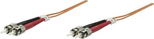 Intellinet 470070 Glasfaser LWL Anschlusskabel Multimode OM2 Orange, Länge: 3,00 m, 1x ST-Stecker auf 1x ST-Stecker, 50/125 µm - Bild 1