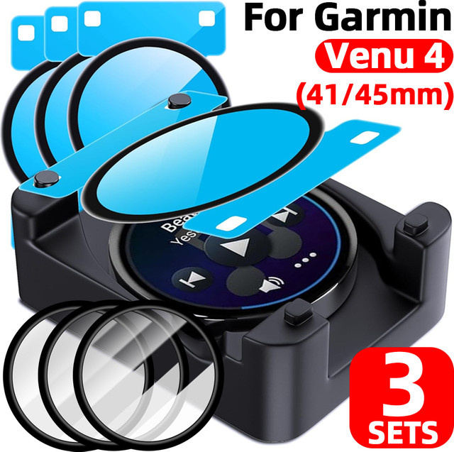 Garmin Venu 4 Displayschutzfolien Set, transparent, HD-klar und kratzfest - Bild 1