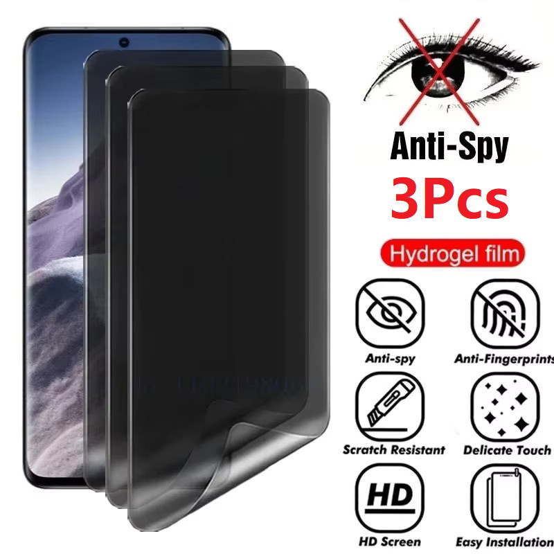 3er-Pack Datenschutz Hydrogel Displayfolie für vivo Y01 Y10 Y21A Y21G Y21E Y31 Y33 Y33T Y33S Y55 Y73 Y74S Y75 Y76 Y76S Transparent - Bild 6