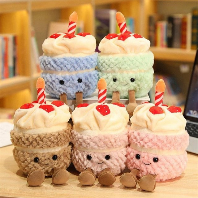 BC Pet Supplies Happy Birthday Kuchen Plüschpuppe, Plüschtier, ab 3 Jahre - Bild 1