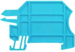 Weidmüller Halteplatte WHP 2.5-35N/10X3 BL in Blau, B/H/T: 60 x 47 x 2 mm - Bild 1