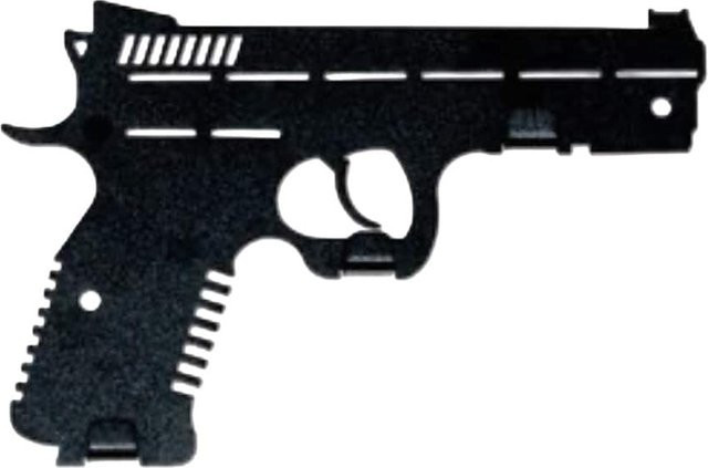 BSSD Defence Kleiderhaken CZ SHADOW in Schwarz mit Waffen-Design - Bild 1