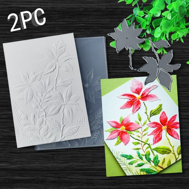 2-teiliges Set Blumen-Charm 3D-Relief-Ordner und Schneidform für Scrapbooking und DIY-Bastelarbeiten - Bild 1
