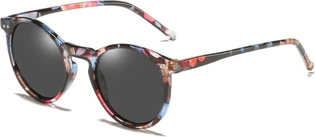 Polarisierte Sonnenbrille, Unisex, Rund, Vollrand, Kunststoff, Multicolour - Bild 1