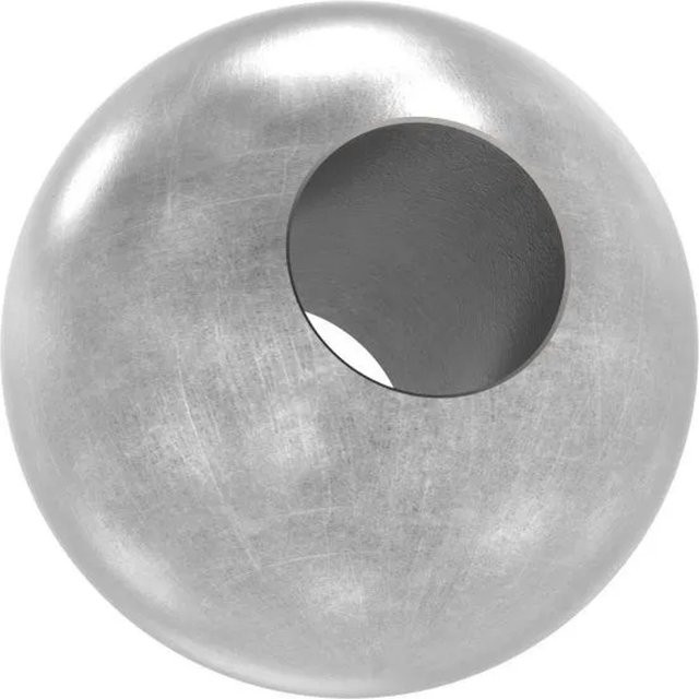 FeNau Massivkugel aus Edelstahl in Silber mit Durchgangsbohrung Ø 10,3 mm und Durchmesser Ø 25 mm - Bild 1