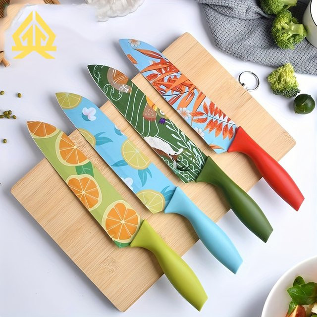 PLYS Paring Knife mit Obst-Print und Schutzhülle, Mehrfarbig - Bild 1