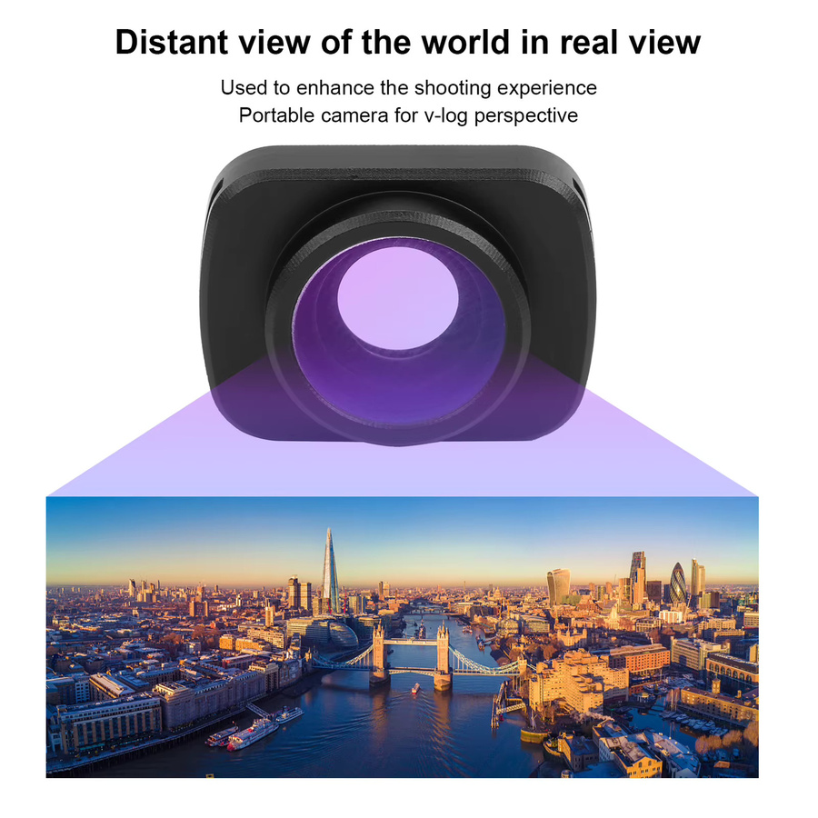 Magnetisches anamorphotisches Weitwinkel-Objektiv für DJI Osmo Pocket 1 und Pocket 2, Schwarz - Bild 2