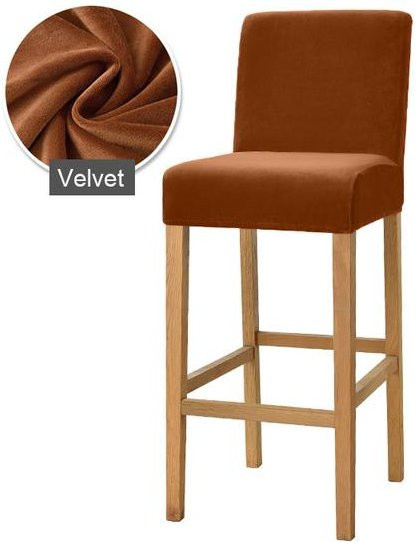 YZFZP Samt Barhocker Überzug aus elastischem Polyester in Braun für hohe Hocker und Sessel - Bild 1