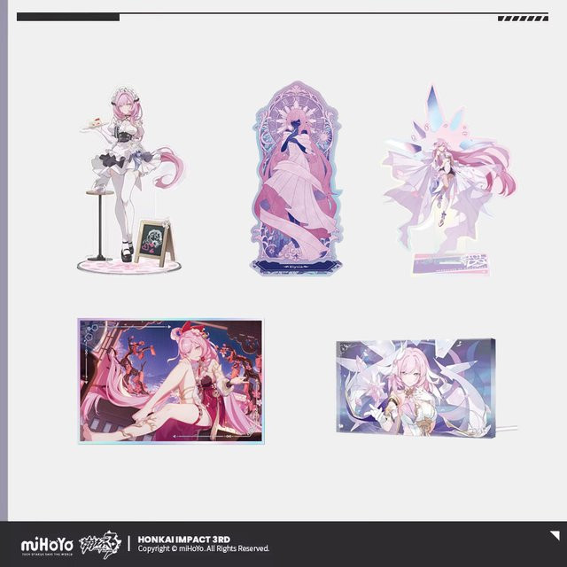 Sunsyea Honkai Impact 3rd Elysia Acrylständer, farbiges Papierornament - Bild 1