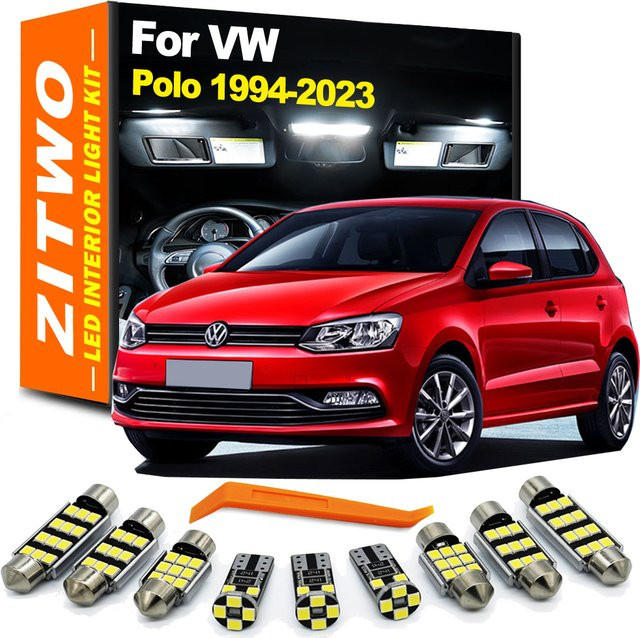 Zitwo LED-Beleuchtungsset für VW Volkswagen Polo 6R 6C 9N 6N AW1 Canbus Fehlerfrei für Innenraum, Lesekarte und Kofferraum - Bild 1