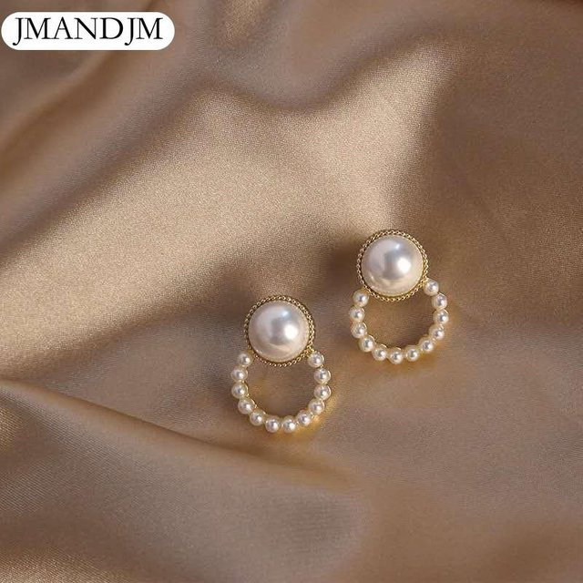 JMANDJM Ohrstecker Perle Blume, beige, Damen - Bild 1