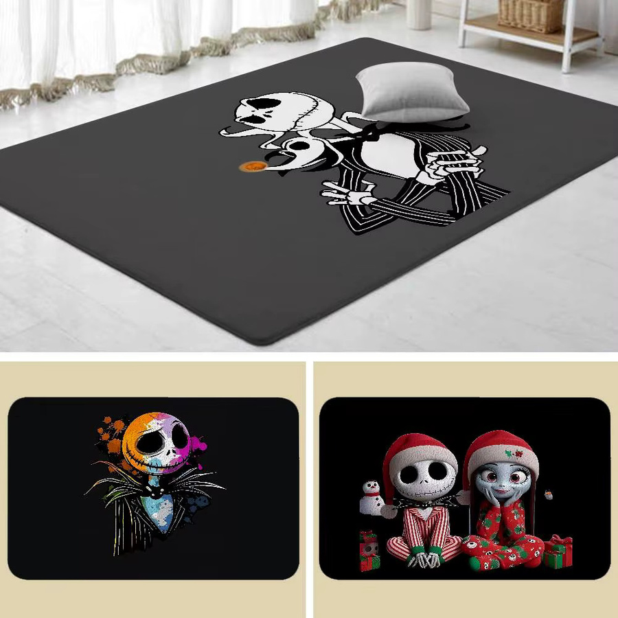 Rutschfeste Skellington Fußmatte von 52TOYS für Wohnzimmer und Eingangsbereich, Rechteckig, B/T: 60 x 40 cm - Bild 2