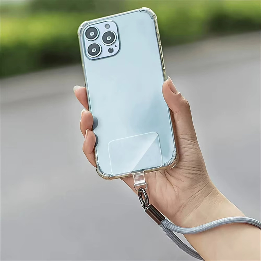 Universelles transparentes Handy Anti-Verlust Lanyard aus Nylon mit Kartenhalter und abnehmbarem Patch-Pad - Bild 3