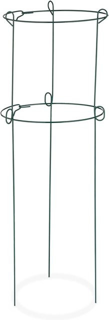 Relaxdays Rankhilfe aus Stahl in Dunkelgrün für den Garten und Außenbereich, Höhe: 75,5 cm, Breite: 26 cm - Bild 1