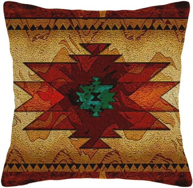 Delampa Kissenbezug mit persischem Boho-Muster aus Polyester, Mehrfarbig - Bild 1