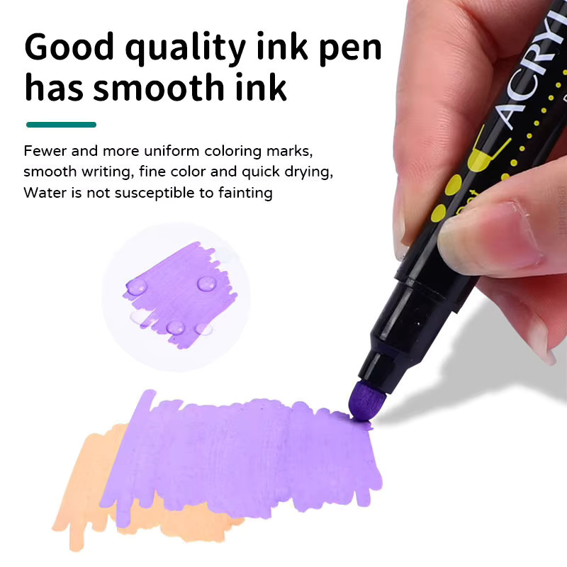 GN 12-84 Acrylmarker-Stifte mit Doppelspitze in Multicolor für DIY Graffiti und Kunst auf Stein, Holz, Metall und Leinwand - Bild 4