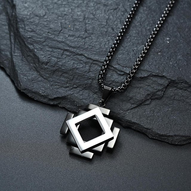 YIRAN Jewelry Hängeleuchte Edelstahl, Schwarz - Bild 1