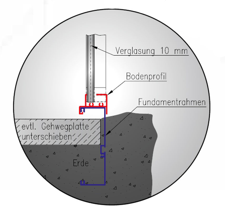 KGT Alu-Fundamentrahmen Nelke IV in Silber - Bild 2