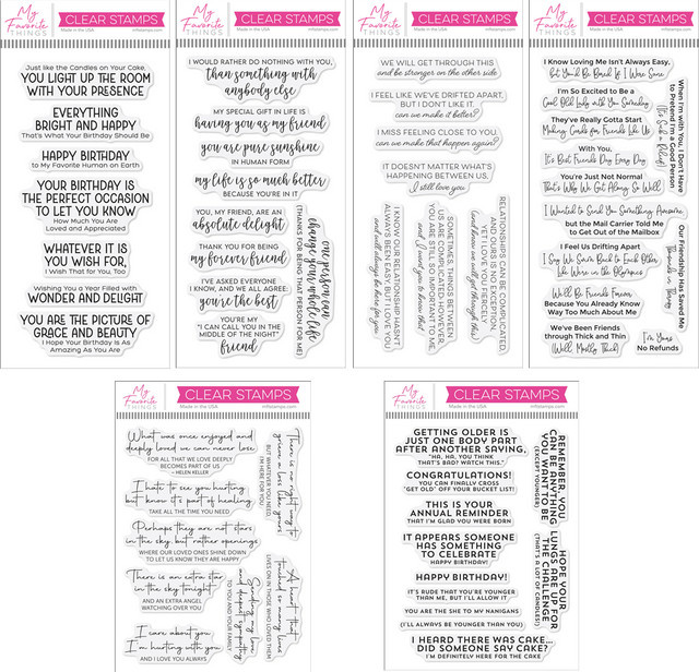 Klare Stempel für Scrapbooking und Papiergestaltung mit Geburtstagswünschen und Rahmenmotiven aus Kunststoff - Bild 1