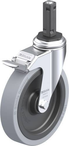 Blickle Lenkrolle LKRA-VPA 150K-11-FI-EV12 mit Feststeller, Rad-Durchmesser: 150 mm, Tragfähigkeit: 110 kg, grau/schwarz, verzinkt - Bild 1
