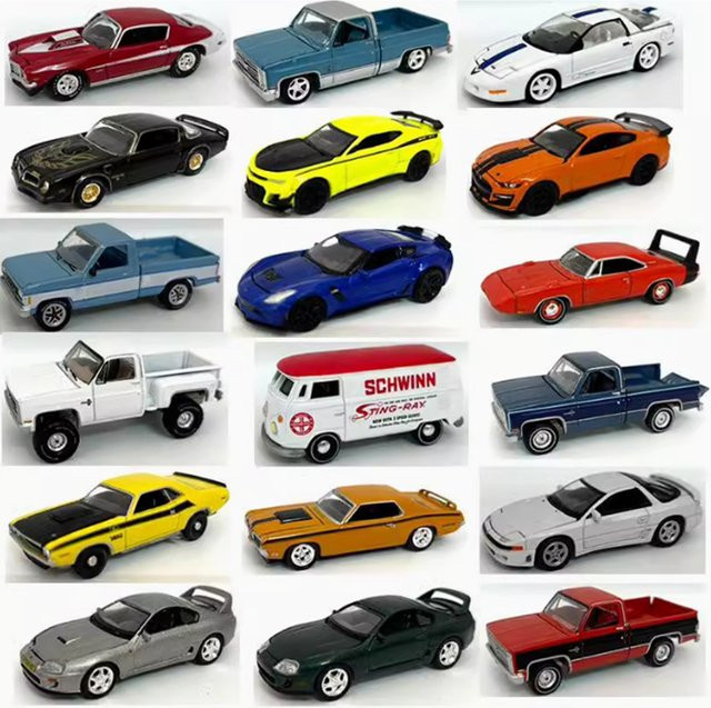 Autoworld C10/Pontiac Firebird/Corvette ZR1/ Impala/Camaro/Mustang/Supra, Legierungsautomodell, 1:64 - Bild 1
