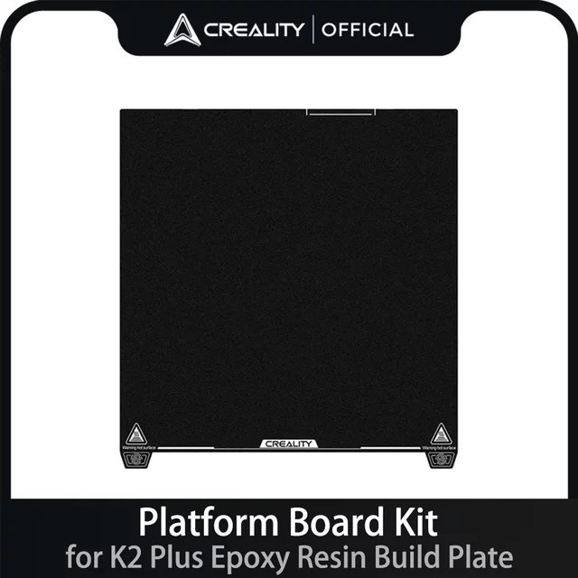Creality K2 Plus Epoxidharz-Bauplatte in Schwarz, B/T: 370 x 370 mm - Bild 1