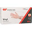 Einmalhandschuhe WORK-INN Comfort Vinyl transparent puderfrei latexfrei Größe S 100 Stück - Bild 1