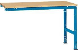 Manuflex Arbeits-Anbautisch UNIVERSAL Standard mit Multiplexplatte, Farbe: Lichtblau, B/T/H: 1500 x 1000 x 760-870 cm - Bild 1