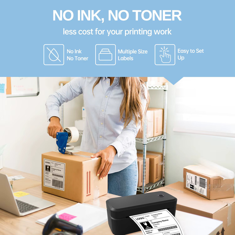 Marklife X4 Thermo-Etikettendrucker in Schwarz, tragbarer Bluetooth-Drucker für 4 x 6 Versandetiketten mit automatischer Etikettenerkennung - Bild 6