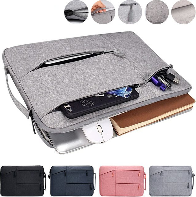 Wasserdichte Laptop Sleeve Hülle für MacBook Pro Air, Lenovo, ASUS und Huawei in Grau - Bild 1