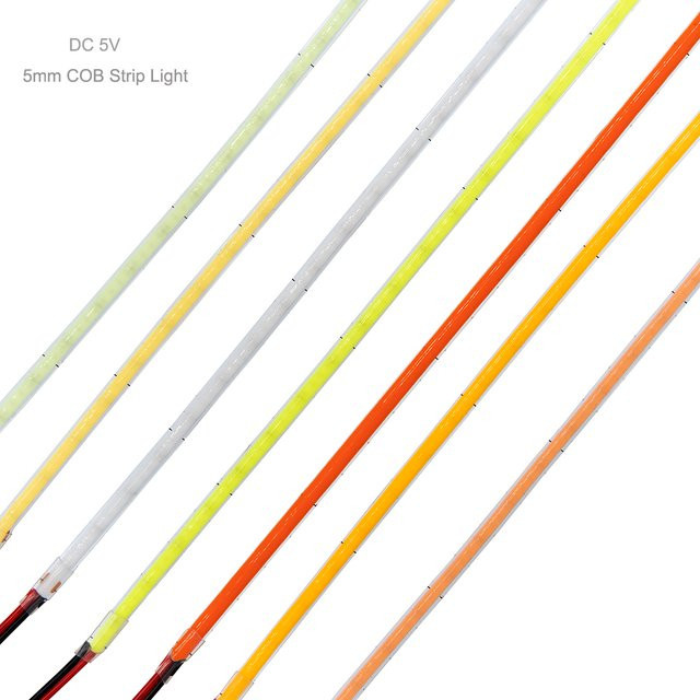 DENGKOO COB LED Lichtleiste dimmbar, 5V USB flexible Lichtleiste mit 320 LEDs/m für Dekorbeleuchtung, CCT Farbtemperatur anpassbar - Bild 1