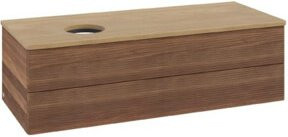 V&B Waschtischunterschrank Antao mit Frontstruktur in Eiche Honig, B/T/H: 120 x 50 x 50 cm - Bild 1