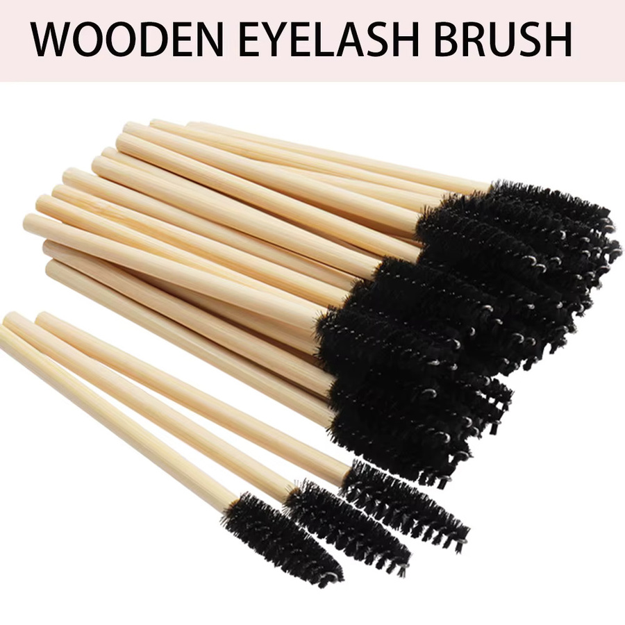 Andralyn Wimpern Pinsel Bambus Griff, 100 Stück, Weiß, Unisex - Bild 3
