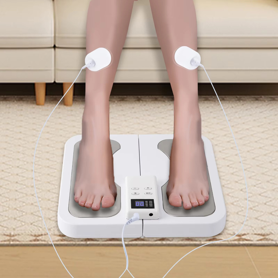 Bymaocar Elektrisches Fußmassagegerät mit Fernbedienung, Weiß, Unisex - Bild 3