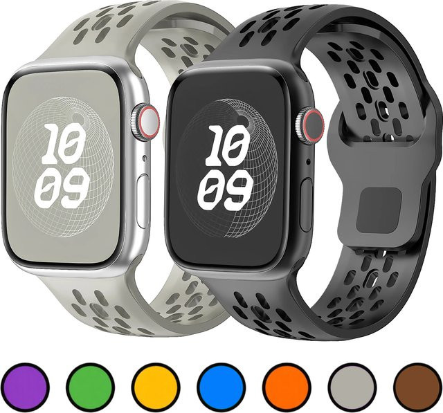 RWBANDS Uhrenarmband Silikon, Schwarz, Unisex - Bild 1