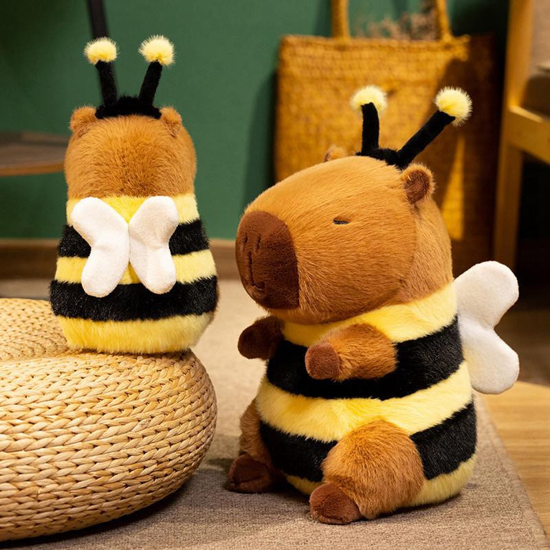 GDzaccly Capybara Biene Plüschtier Sitzende Haltung Puppe Kissen 23cm - Bild 3