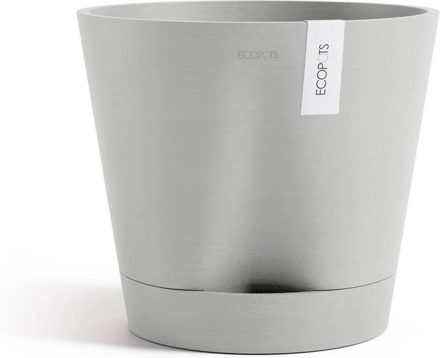 Ecopots Pflanztopf Venice runder Blumentopf Weißgrau Höhe: 30 cm, Durchmesser: 26,3 cm - Bild 1