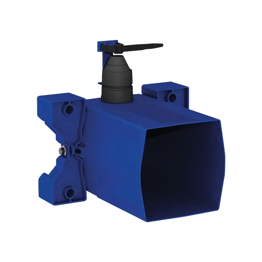 Delabie TEMPOMATIC WC Unterputz-Set für Druckspüler mit 6V-Batterie, 3/4 Zoll, Blau - Bild 2
