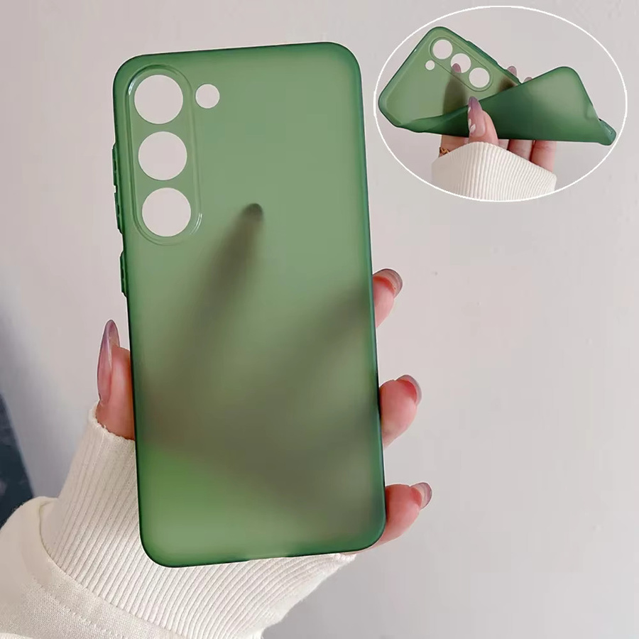 Ultradünne matte Schutzhülle für Samsung Galaxy S26 Ultra S25 FE S24 S23 FE S22 S21 Plus Ultra Note 20 Ultra mit weicher Rückseite in Weiß und Grün - Bild 1