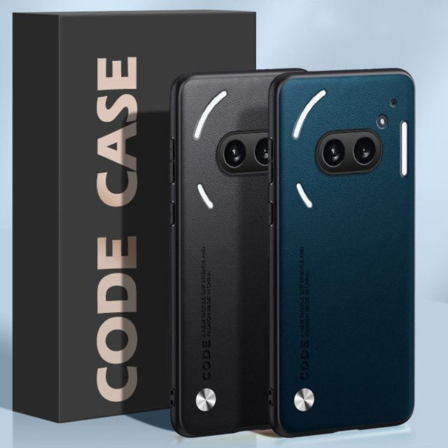 Luxus PU Leder Handyhülle für Nothing Phone 2A Plus und Nothing Phone 2A 5G, stoßfester Silikon Schutz, Schwarz oder Grün - Bild 1
